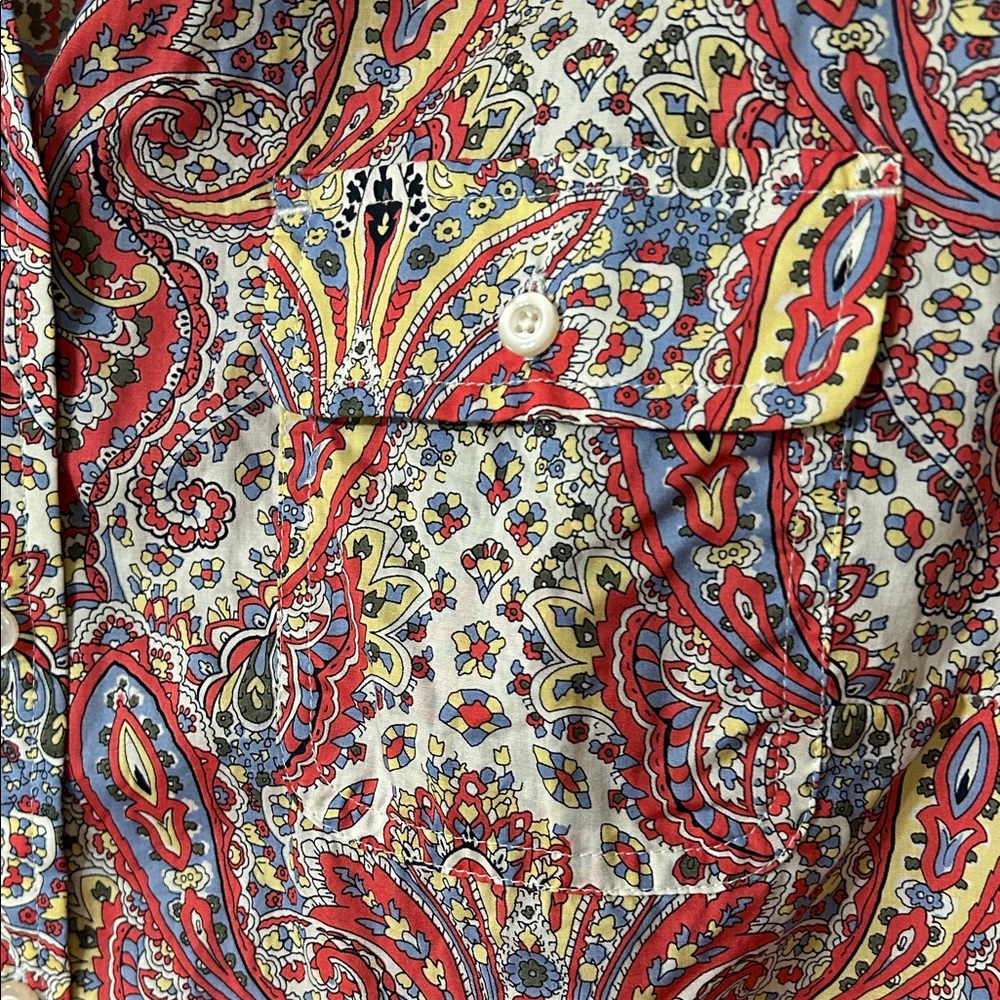 Talbots Paisley Button Down Shirt - Picture 3 of 9